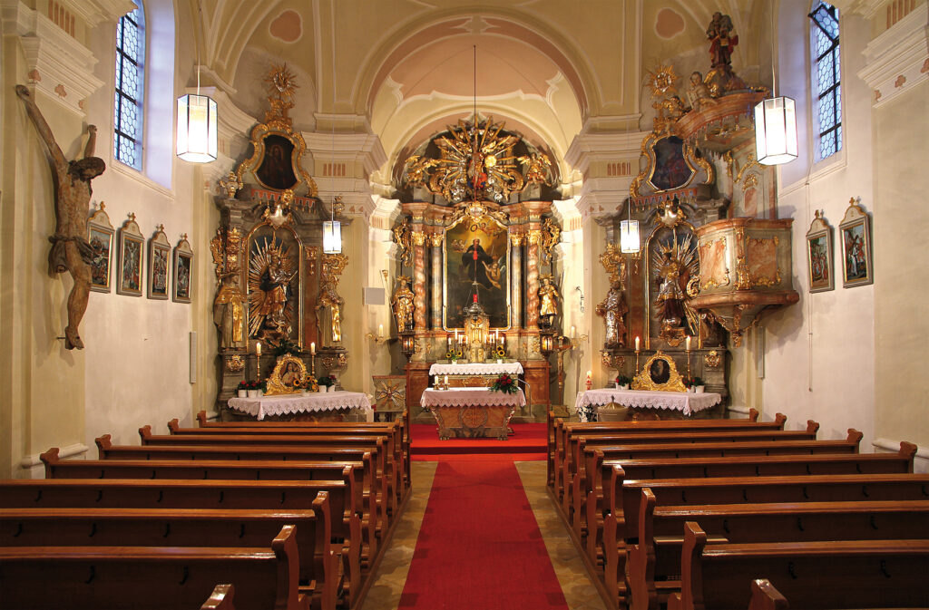 Innenansicht der Kirche St. Ägidius in Dörfling